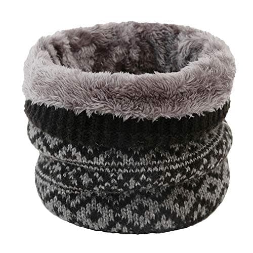 Asudaro Winter Neck Warmer Scarf Knitted Circle Scarf, Neck Wool Plus Fleece Lined Warm Neck Wrap for Men and Women, Outdoor Travel Skiing, Walks, Hiking, Motorbikes — view 5