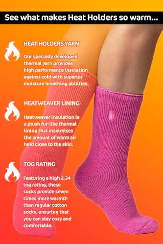 HEAT HOLDERS Ladies Thermal Slipper Socks Lavender Size 4-8 Uk, 37-42 eur — view 6