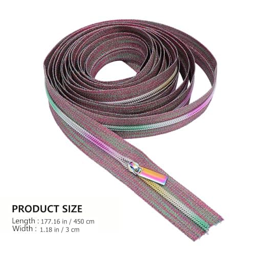 Nylon Coil Zipper Tape with 10 Detachable Pulls, DIY Sewing Kit — view 2