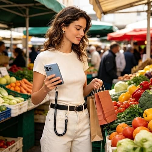 Phone Strap Multifuctional Anti Theft Retractable Adjustable Strap — view 2