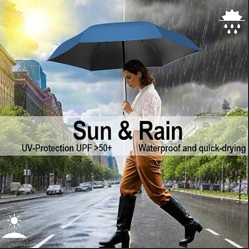 Copulan Mini Travel Umbrella, UPF 50+ Compact Fits in Purse — view 5