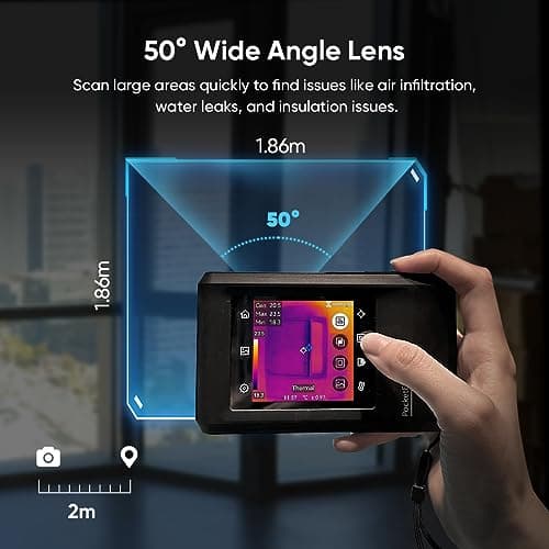 HIKMICRO PocketE Thermal Camera with Visual & Wi-Fi, 240x240 SuperIR — view 5