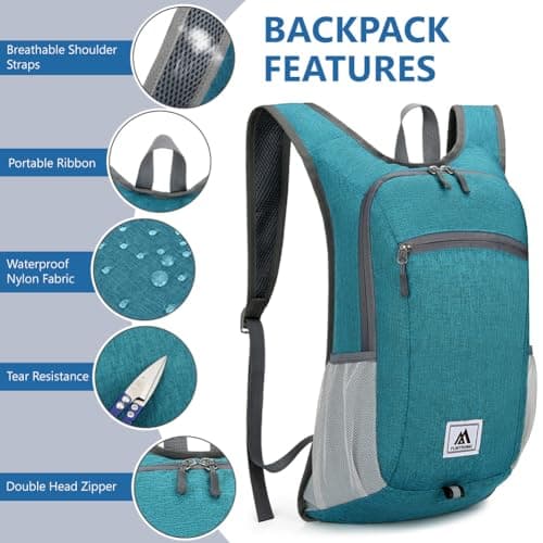 flintronic Foldable Backpack, Ultra Lightweight Rucksack, 16L Hiking Backpack, Unisex Packable Backpack For Men Women, Waterproof Travel Daypack For Outdoor Sport Biking Hiking Climbing — view 2