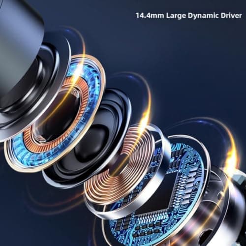 Headset Rotating Ear Hook Professional Wireless Earphone ABS for Meetings Travel Gym 15x12x1.8cm — view 6