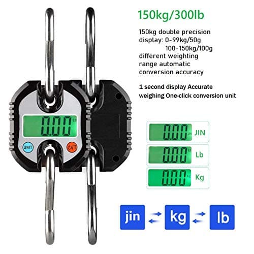 Rhorawill Crane Scale 150kg Double Accuracy Electronic Digital Hook Scale — view 3