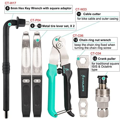 27-Piece Bike Tool Kit - Mountain/Road Bike Repair Kit with Storage Case — view 5