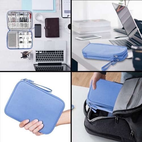 Arae Travel Essentials Electronic Organizer Double Layer - Sky Blue, L — view 6