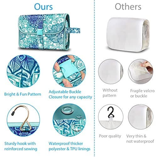FINPAC Portable Toiletry Travel Wash Bag, Large Hanging Makeup Organiser — view 4
