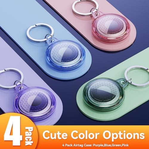New IPX8 Waterproof Airtag Holder, 6 Pack Airtags Case with Keychain, [Tightly Sealed] [Drop-Proof] [Anti-Scratch] Full Body Protective Airtag Holder, Find Your Luggage, Pet, Keys, & More (6 Colors) — view 4