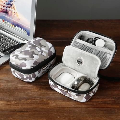 Tactical Watch Box, Travel Watch Case with USB Charger and Carabiner for Watch,TWS earbuds, Sport/GPS Watch — view 3