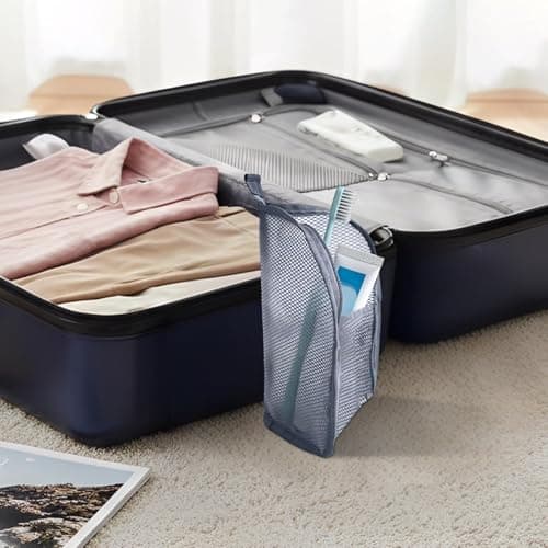 Compact Hanging Toiletry Organizer for Travel Lightweight Wash Bag with Hook Portable Camping Bathroom Storage -Saving Outdoor Shaving Kit for Adults Zippered Pouch (Black, 22X13X13cm) — view 2