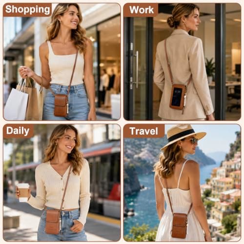Touch Screen Crossbody Phone Bag for Women Anti Theft Crossbody Bag Purse — view 6