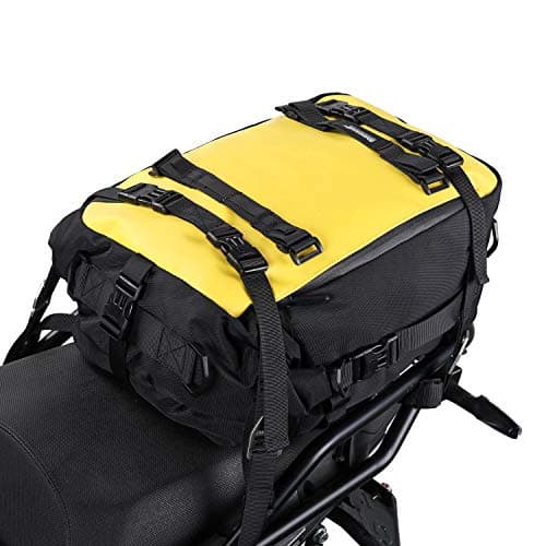 Rhinowalk Motor Pannier Bag 10/20/30L Multifunctional Waterproof Rear Rack Trunk Motorcycle Seat Bag, Yellow 20L