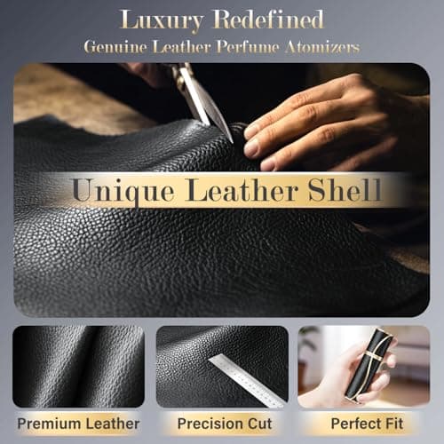 Perfume Refillable Atomizer 10mL Perfume Spray Bottle Leather Material — view 4