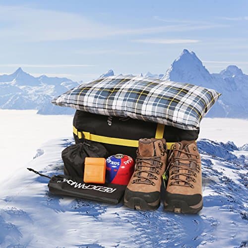 REDCAMP Small Camping Pillow for Adults,Flannel Travel Pillow,Blue — view 5