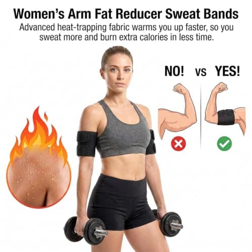 2 Pcs Arm Bands for Women Men, Neoprene Compression Sleeve Arm Bands — view 5