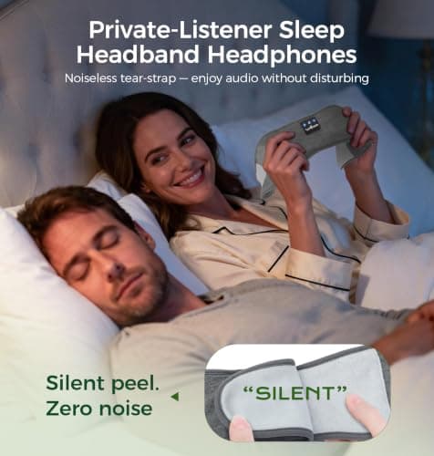 MUSICOZY Sleep Headphones Upgraded BT.5.4 Silent Velcro Headband Headphones — view 3