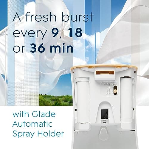 Glade Automatic Air Freshener Refills, Room Spray & Odour Eliminator, Clean Linen, Pack of 4 (4 x 269ml) — view 5