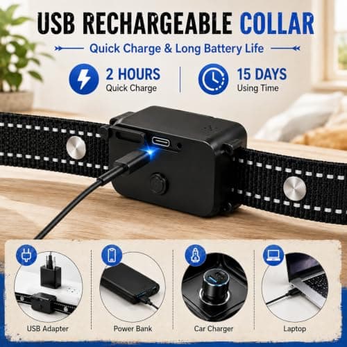 Citronella Spray Anti-Bark Collar,Automatic Stop Barking with 5 Sensitivity — view 6