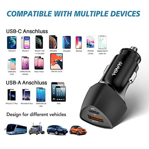 (10pack) SUNDA USB C Fast Car Charger 36W Dual Ports PD&QC3.0, Cell Phone Automobile Chargers, for Apple Smart-Phones and Android Car Charger, Compatible with iPhone 12/12 Pro/Max/12 Mini/iPhone 11 — view 6