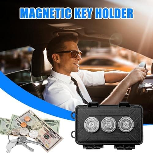 Small Magnetic Key Holder Box Safe Protective Key Box Car Accessories — view 2