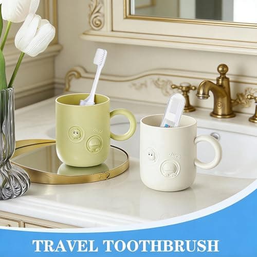 12 Pcs Travel Toothbrush Set with Mini Toothpaste, Portable Foldable Toothbrush, Mini Toothbrush Suitable with Toothpaste for Travel Business Trip Families Camping Outdoor Activities — view 5