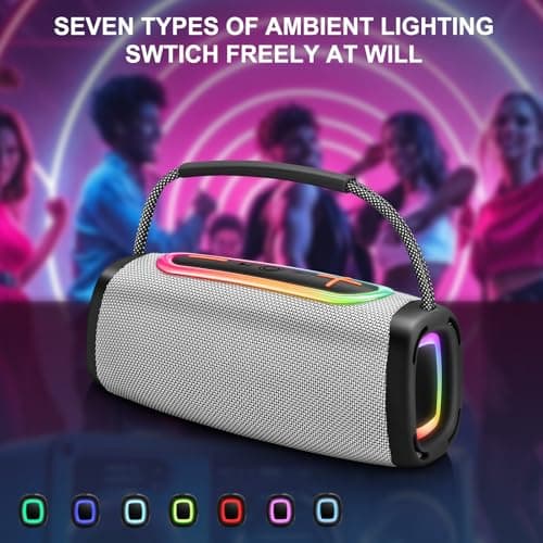 2026 New Bluetooth Speaker, 60W Portable Speaker with 36 Hour Playtime, 6000mah Speakers Wireless Bluetooth 5.4 with Louder Volume & Enhanced Bass, Built-In Mic, Stereo Sound , Outdoor/Party/Gifts — view 2