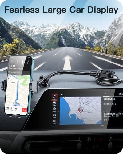 APPS2Car Gooseneck Truck Phone Holder, Suction for Van, Windscreen Dashboard Mount, Long Arm Gooseneck Adjustable Mobile Cradle, Universal Hands Free Vent Stand for iPhone Samsung etc — view 6