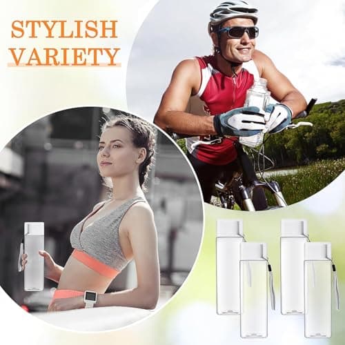 20Pcs Plastic Water Bottle Bulk 450ml, Reusable Leak Proof Drink Bottles — view 4