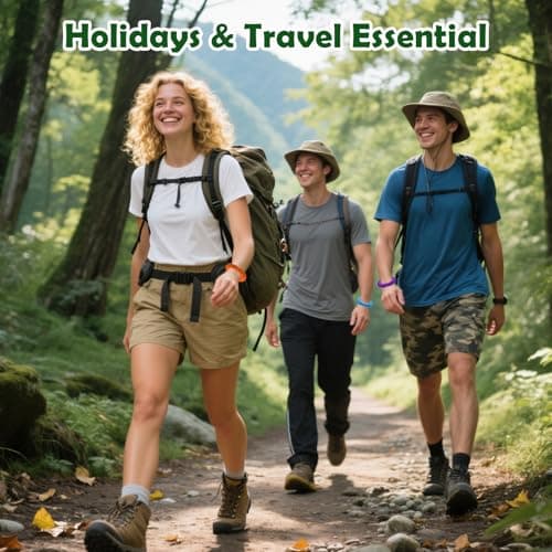 Mosquito Repellent Bracelets 10-Pack - Natural DEET-Free Wristbands for Adults & Kids, 350-Hour Protection - Waterproof & Adjustable, Ideal for Travel, Camping, Hiking (Assorted Colors) — view 4