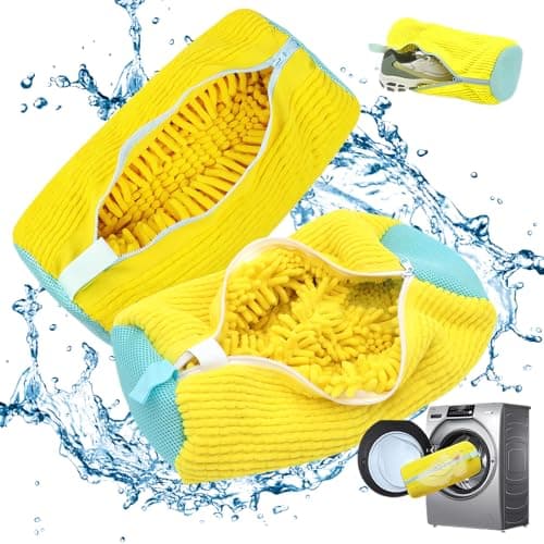 2 Pack Shoe Laundry Bags for Washing Machine, 30x18x4cm, Yellow