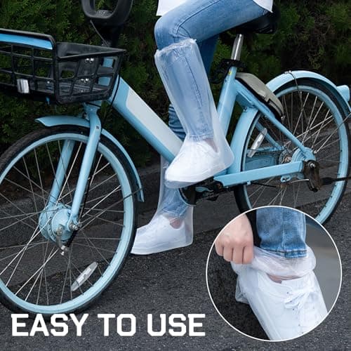 BORISCA 12 Pairs Long Disposable Non-Slip Waterproof Boot Covers (UK 4-9) — view 5