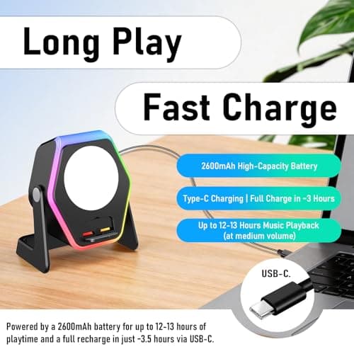 Gifts for Men, Wireless Induction Speaker,5in1 Phone Speaker Amplifier — view 6