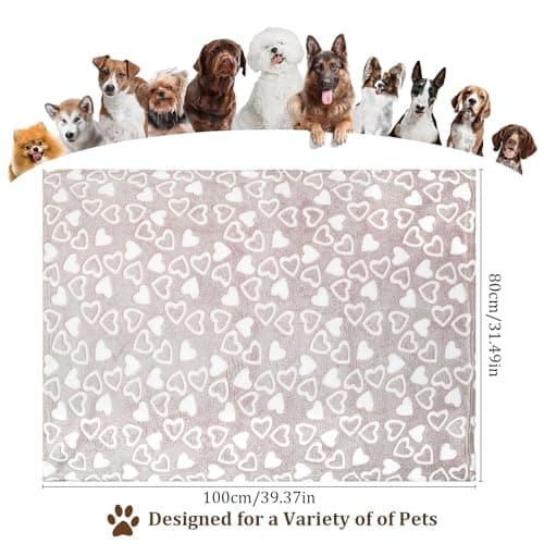 Dog Blanket Washable, 100 × 80 cm Cat Blanket, Fluffy Pet Puppy Blankets — view 2