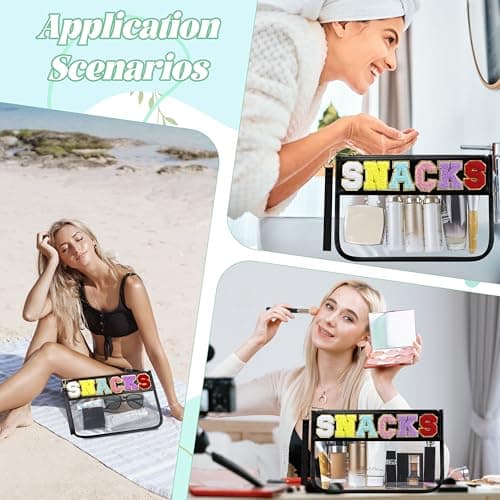 BuyCard Black Snack Bag for Travel,Preppy Waterproof Pouch — view 6