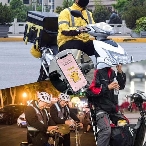 Phone Bag Motorcycle | Handlebar Waterproof Clear Phone Pouch Motorcycle Mobile Holder Charging Port Phone Rain Cover for Cycling Enthusiasts — view 4