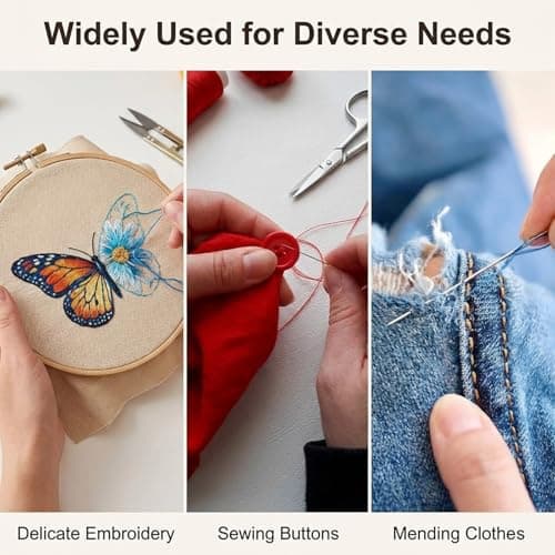 41 Pcs Sewing Tool Set,Thread Kit Including Stainless Steel Sewing Needles,Threader Suture,Thimble Needle, Remover Case,for Mending, Handcraft, Beginners, Daily Use & Women's Gifts — view 6