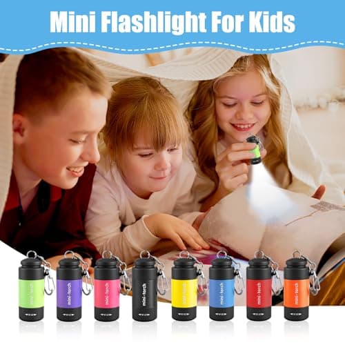 flintronic 8 Pack Mini Keyring Torch, Rechargeable USB Mini Flashlight, Portable Pocket Torch Small Bright for Outdoor Camping Hiking and Emergency Lighting, 8 Colors — view 6