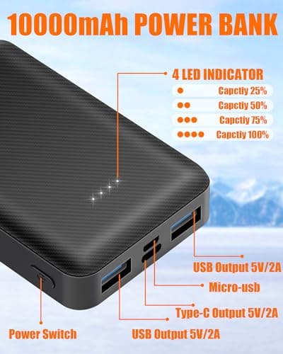 CYCYHEAT 10000mAh Power Bank for Heated Gilet Vest Jacket Pants Blanket — view 5