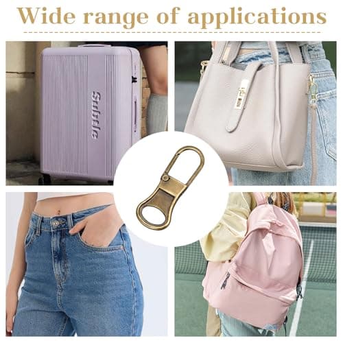 10pcs Replacement Zipper Pulls, Tool-Free Zip Repair Kit for Jackets Luggage Suitcases Backpacks & Pants, Quick Fix for Adults (Bronze) — view 5