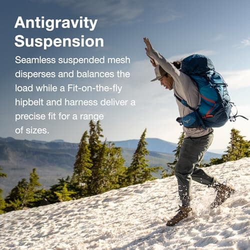 Osprey Atmos AG LT Men's Backpacking Pack, 65L Large/X-Large, Blue — view 3