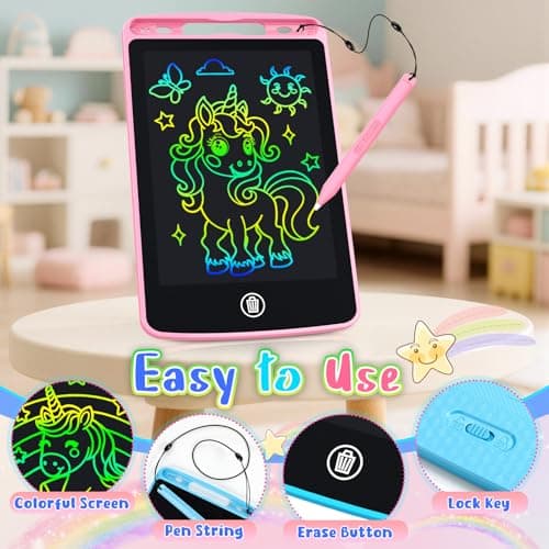 Party Bag Fillers for Kids, 12-Pack 6.5 Inch Lcd Drawing Tablet for Kid Drawing Pad for Kids Toys for Boys Girls 3-8 Party Bag Fillers Toddler Toy 3-8 year old Boy Girl Gift Pass The Parcel Prizes — view 2
