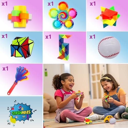 75 pcs Fidget Toys Kids Pack - Classroom Prizes, Pinata Fillers, Treasure Chest Goodie Bag Rewards with Pop its, Party Favours, Sensory Toys, Bulk Fidgets Box Gifts for Girls and Boys — view 4