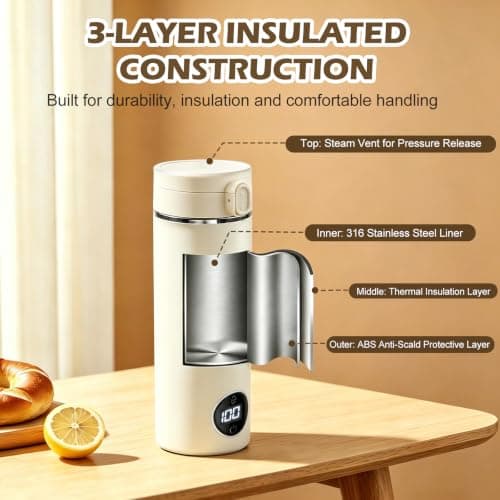 Mini Travel Kettle 500ml, Portable Electric Kettle for Hotel and Holiday — view 4