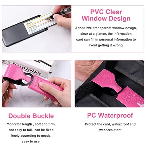 Flintronic 3 PCS Luggage Tags, Silicone Baggage Labels, Suitcase ID Tag Set, Handbag Tag Labels Travel Accessories for Checked Luggage, Hand Luggage and Handbags — view 4