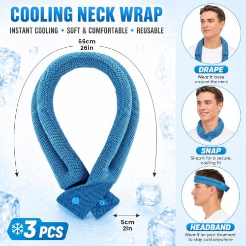 Higijapuf 3 Cooling Towels for Neck Ice Towel Gym Sports Hot Weather — view 2