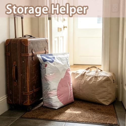 2PCS Large No Pump Vacuum Storage Bags,Press& Seal, No Pump Needed（L） — view 6