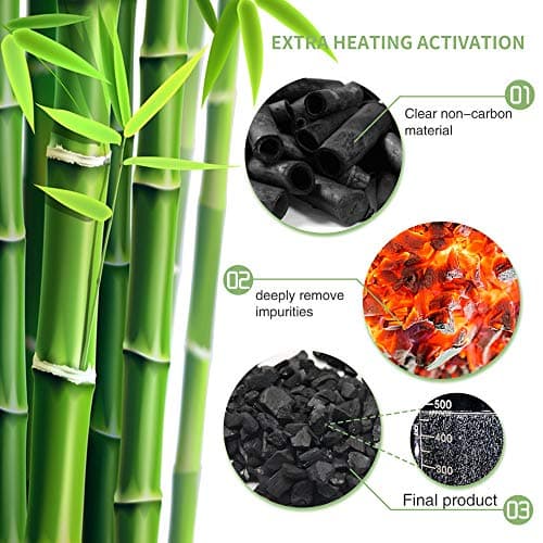 12 Pack Bamboo Charcoal Air Purifying Bag, Activated Charcoal Bags Odor Absorber, Moisture Absorber, Natural Car Air Freshener, Shoe Deodorizer, Odor Eliminators For Home, Pet, Closet (8x50g, 4x200g) — view 3