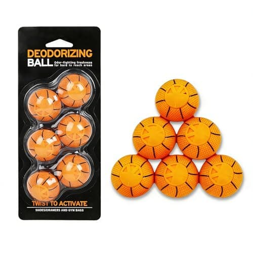 6 PCS Shoe Deodorizer Balls, Long-Lasting Shoe Odour Eliminator & Freshener, Spherical Scented Balls for Smelly Trainers, Gym Bags and Lockers, Natural Shoe Smell Remover for Men, Women Kids(Cologne)