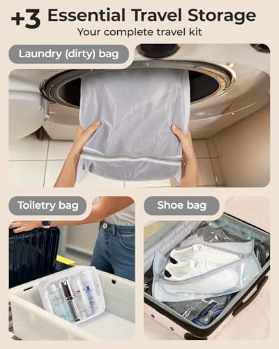 BAGSMART Travel Vacuum Bags 18 Pack with Wireless Pump Airtight Space Saver — view 4